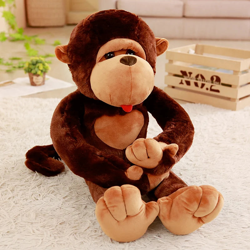 80/110cm Giant size cartoon Big mouth monkey plush toy the Gorilla plush doll stuffed pillow playmates toy KAEMEX