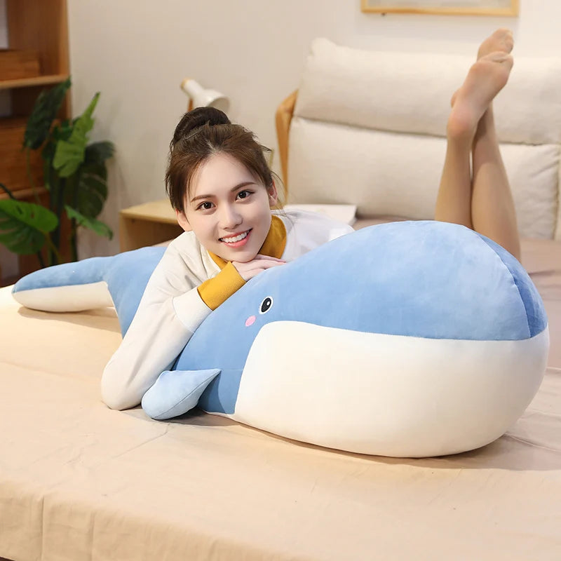 Giant Size Plush Toy Sea Animal Blue Whale Soft Toy Stuffed Animal birthday gift KAEMEX