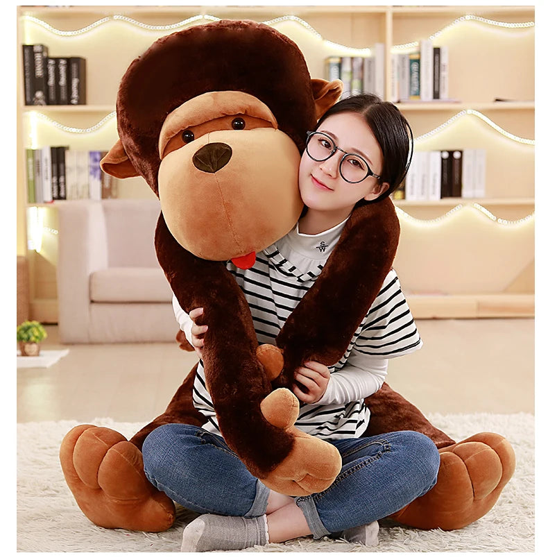 80/110cm Giant size cartoon Big mouth monkey plush toy the Gorilla plush doll stuffed pillow playmates toy KAEMEX