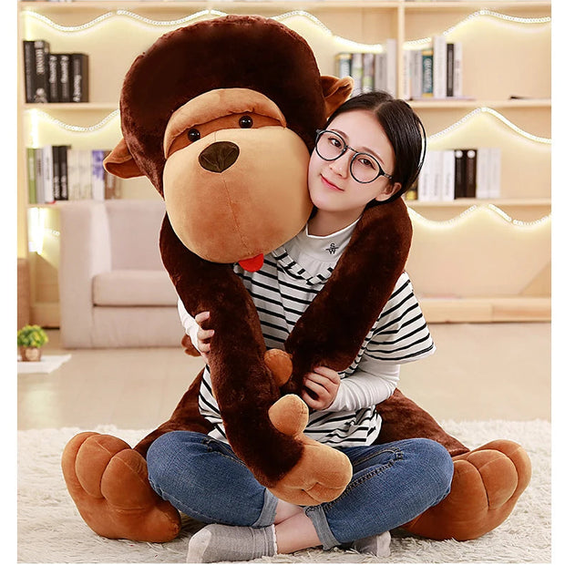 80/110cm Giant size cartoon Big mouth monkey plush toy the Gorilla plush doll stuffed pillow playmates toy KAEMEX