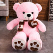 80/100CM 4 Colors Bear With Scarf Stuffed Animals Bear Plush Toys Bear Doll Lovers Birthday Baby Gift KAEMEX