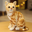 Lifelike Cat Plush Doll Soft Stuffed Animals Toy Child Gift Cute Cat Toys For Kids Birthday Christmas Gifts KAEMEX