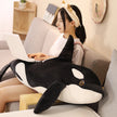 big Killer whale doll pillow whale Orcinus orca black and white whale plush toy doll shark kids boys girls soft toys KAEMEX