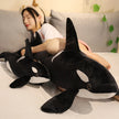big Killer whale doll pillow whale Orcinus orca black and white whale plush toy doll shark kids boys girls soft toys KAEMEX