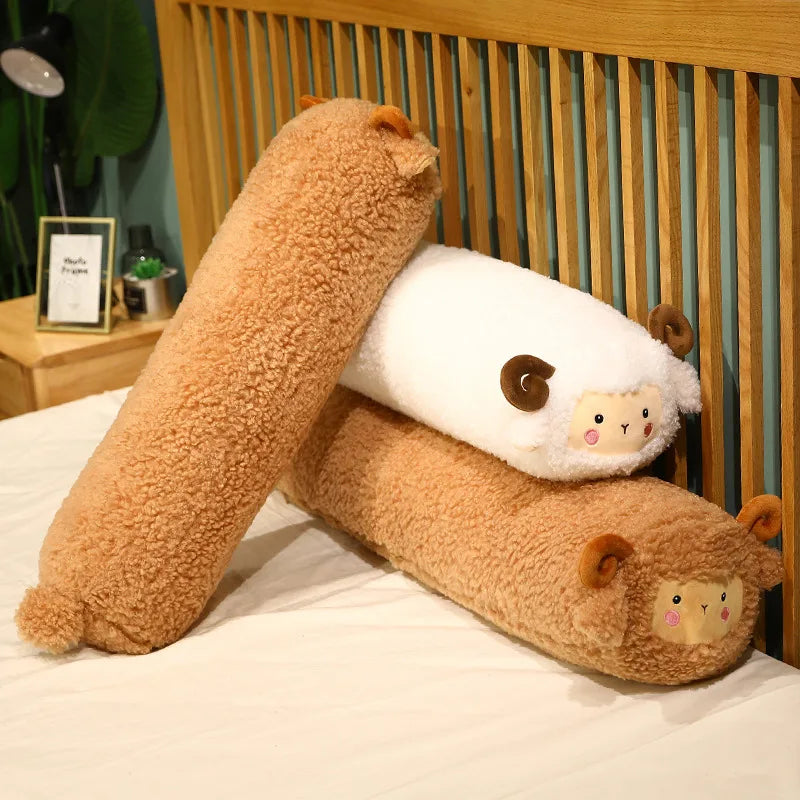Cute Lamb Plush Pillow Soft Stuffed Cartoon Animal Sheep Toy High Quality Doll Baby Accomapny Toy Sleeping Pillow Kid Girls Gift KAEMEX