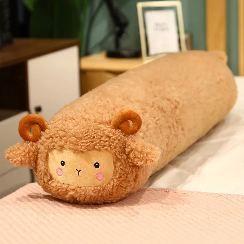 Cute Lamb Plush Pillow Soft Stuffed Cartoon Animal Sheep Toy High Quality Doll Baby Accomapny Toy Sleeping Pillow Kid Girls Gift KAEMEX