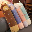 Kawaii Stuffed Long Pillow Bear Pig Penguin Rabbit Plush Toy Soft Animal Toys Cushion for Birthday Gifts KAEMEX