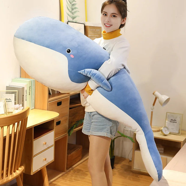 Giant Size Plush Toy Sea Animal Blue Whale Soft Toy Stuffed Animal birthday gift KAEMEX