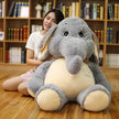 Giant plush Elephant toys Grey Stuffed Big flappy ears Long plush elephant Animal toys for Christmas gift KAEMEX