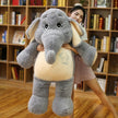 Giant plush Elephant toys Grey Stuffed Big flappy ears Long plush elephant Animal toys for Christmas gift KAEMEX