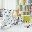 30-120CM High Quality Giant White Tiger Stuffed Toy Lovely Big Size Tiger Plush Doll Soft Pillow Christmas Gift KAEMEX