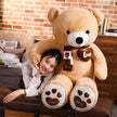 80/100CM 4 Colors Bear With Scarf Stuffed Animals Bear Plush Toys Bear Doll Lovers Birthday Baby Gift KAEMEX