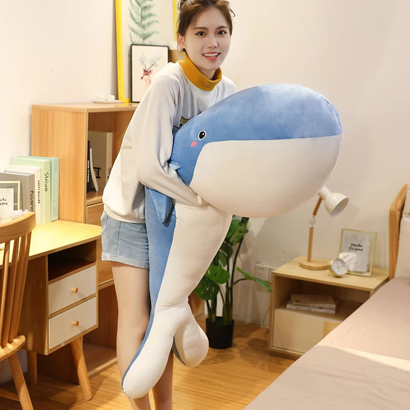 Giant Size Plush Toy Sea Animal Blue Whale Soft Toy Stuffed Animal birthday gift KAEMEX