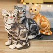 Lifelike Cat Plush Doll Soft Stuffed Animals Toy Child Gift Cute Cat Toys For Kids Birthday Christmas Gifts KAEMEX