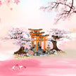 Japenese Cherry Blossom Torii Gates