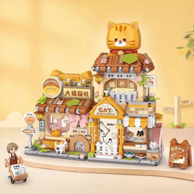 Pink Panda & Ginger Cat Building Set