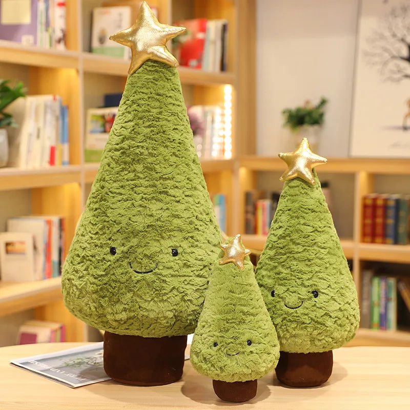 1Pc 29-90CM Simulation Christmas Tree Plush Toys Cute Evergreen Plush Pillow Dolls Wishing Trees Stuffed for Christmas Dress Up KAEMEX