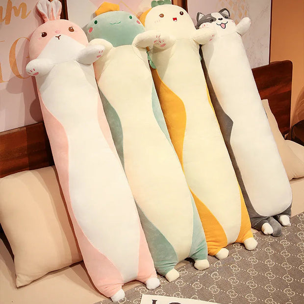 Cartoon Animal Dinosaur Cat Rabbit Husky Bread Plush Toys Stuffed Soft Long Sleep Pillow Doll Cushion Gift KAEMEX