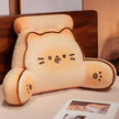 Cartoon bedside soft Animal Bread Cat Dog Backrest Sofa Cushion Plush Biscuit Bear Triangle Pillow On The Bed Gifts KAEMEX