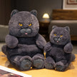 Fat Cat Plush Stuffed Animals Toy Lifelike Black Cat Toy for Boys and Girls Xmas Birthday Gift KAEMEX