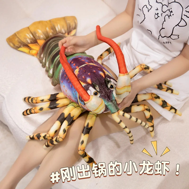 Lifelike Lobster Plush Toys Vivid Colorful Stuffed Lobster Throw Pillow Creative Home Decor Funny Christmas Gift KAEMEX