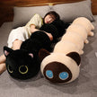 Giant Cute Soft Cat Plush Sleep Long Pillow Cushion Kawaii Black Cat Soft Plush Toys Gift KAEMEX