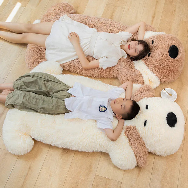 Giant Plush Dog Lying Toys Stuffed Soft Dog Plush Pillow for Kids Cartoon Animal Floor Seat Pillows Cushions For Girls Gift KAEMEX