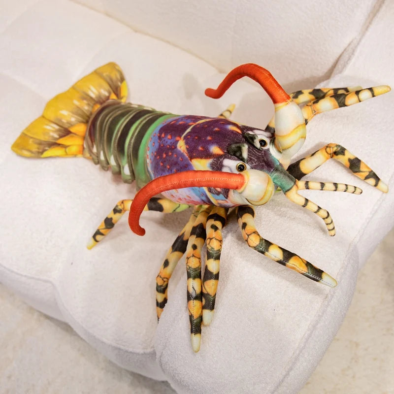 Lifelike Lobster Plush Toys Vivid Colorful Stuffed Lobster Throw Pillow Creative Home Decor Funny Christmas Gift KAEMEX