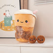 A Plushie Bag Pudding Stuffed Cat Paw Rabbit Toys Animals Bubble Tea Candy Bag for Christmas Birthday Gift KAEMEX