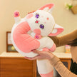 70-130cm  Kawaii Cat Red Fox Plush Toy Soft Animal Toys Stuffed Cat Long Pillow Cushion Birthday Gifts KAEMEX