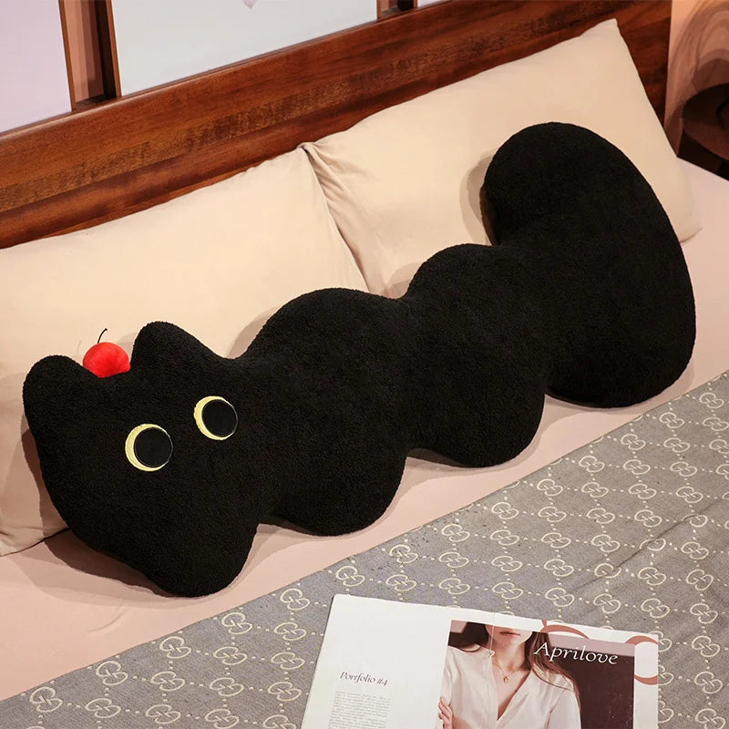 Cute Sleeping Plush Toy Cushion New Candy Color L-shaped Cat Long Pillow Bed Cushion KAEMEX