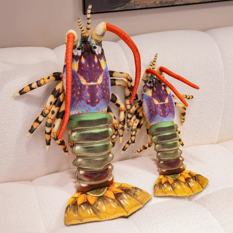 Lifelike Lobster Plush Toys Vivid Colorful Stuffed Lobster Throw Pillow Creative Home Decor Funny Christmas Gift KAEMEX