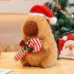 New Year Capybara With Red Hat Plush Doll Cute Capibara Anime Toy Kawaii Plushie Christmas Gift Soft Stuffed Animals KAEMEX