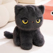 Black Cat Plush Pillow Soft Stuffed Sitting Cat Cushion Cute Cat Design Lovely Birthday Gift Idea for Cat Lovers KAEMEX