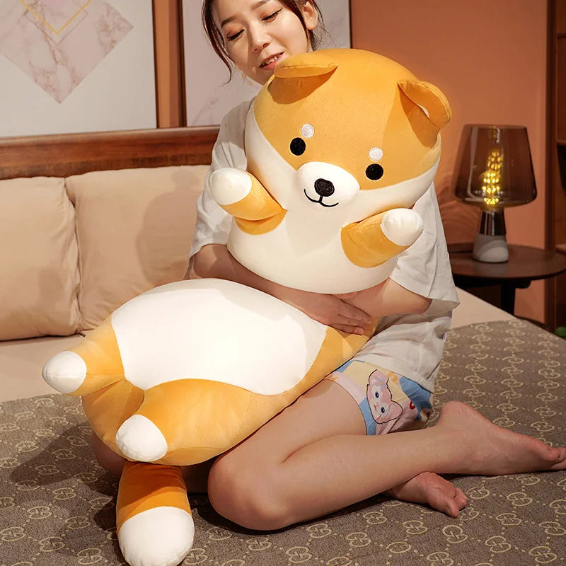 130cm Giant Long Shiba Inu Dog Plush Toy Throw Pillow Stuffed Soft Animal Corgi Chai Cushion Kawaii Birthday Valentine Present KAEMEX