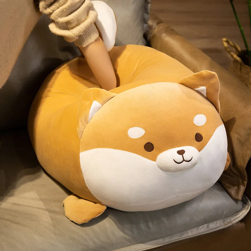 35-70cm Lovely Fat Shiba Inu & Corgi Dog Plush Toys Stuffed Soft Kawaii Animal Cartoon Pillow Dolls Gift KAEMEX