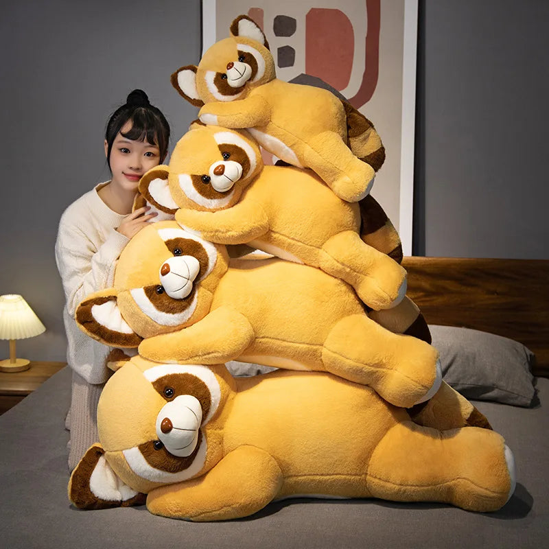 Plush Raccoon Doll Toy Appease Toys Adorable Bedroom Decor Red Panda Plush Toy Christmas Gift KAEMEX