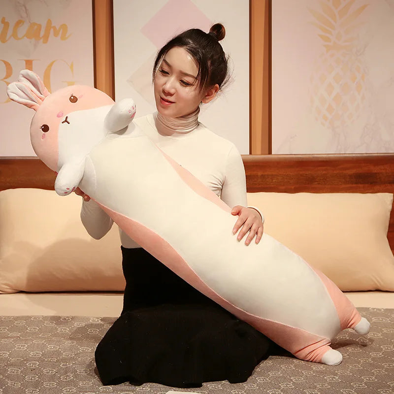 Cartoon Animal Dinosaur Cat Rabbit Husky Bread Plush Toys Stuffed Soft Long Sleep Pillow Doll Cushion Gift KAEMEX