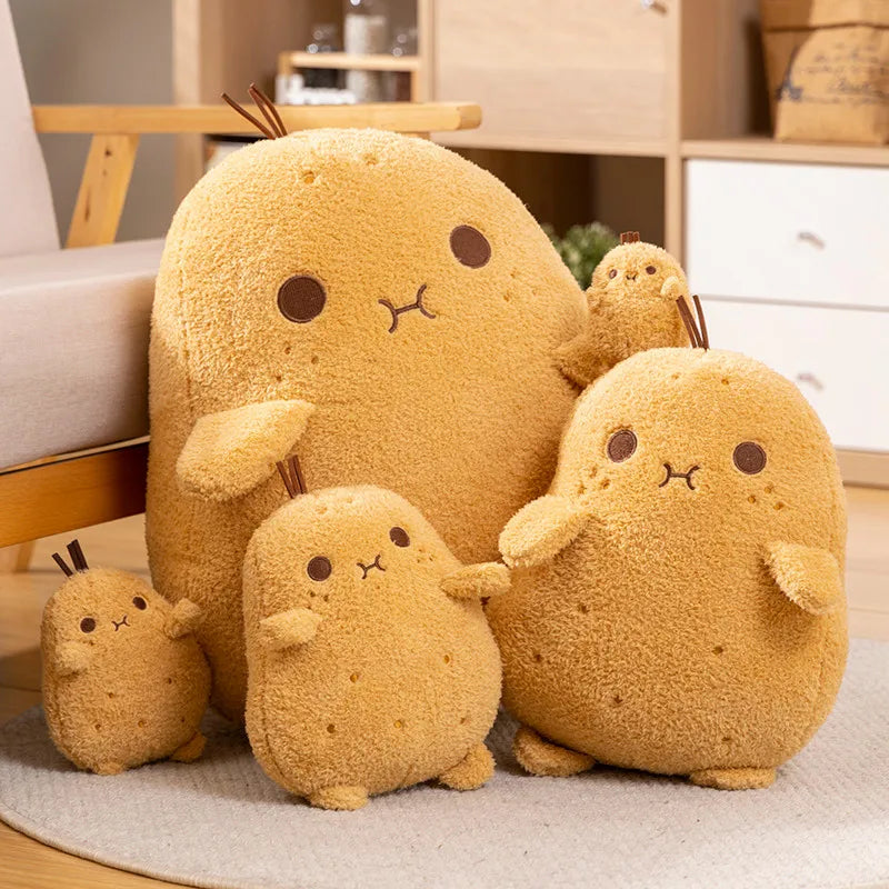 Kawaii Yellow Potato Shaped Plush Pillow Soft Toy for Girlfriend Decorative Potatos Adornment for Bedroom Gift Idea KAEMEX
