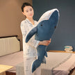 55-135cm Giant Size Whale Plush Toy Blue Sea Animals Stuffed Huggable Shark Soft Pillow Gift KAEMEX
