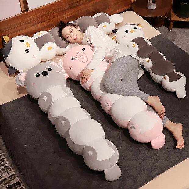 Kawaii Long sleeping Pillow Cat Koala Elephant Plush Toy Doll Pillow Soft Sofa Bed Cushion Cute Girlfriend Birthday Gift KAEMEX