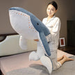55-135cm Giant Size Whale Plush Toy Blue Sea Animals Stuffed Huggable Shark Soft Pillow Gift KAEMEX