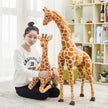 High Quality 140cm Simulation Giraffe Plush Toys Cute Stuffed Animal Soft Giraffe Doll Birthday Gift Toy KAEMEX