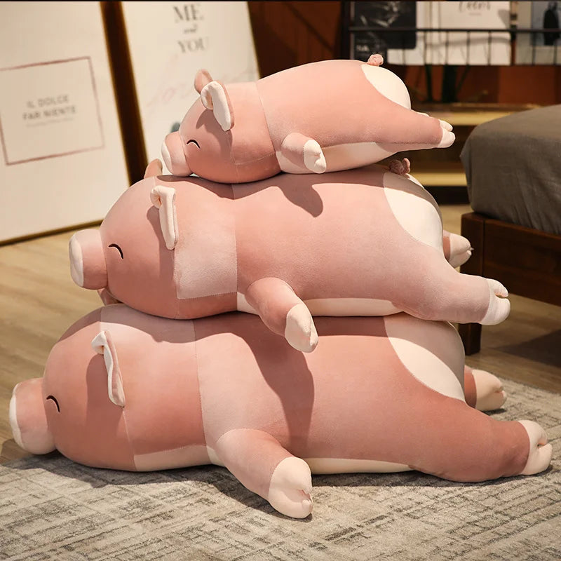 50-100cm Squishy Simulation Pig Stuffed Doll Plush Piggy Toy Animal Soft Plushie Pillow Cushion Comforting Gift KAEMEX