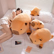 Fatty Long Capybara Plush Pillow Stuffed Round Kawaii Standing Brown Aquatic Cartoon Animal Bolster Plushie Gift KAEMEX