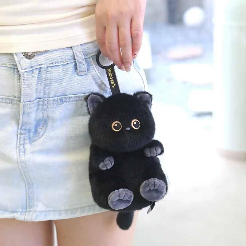 Cute Pet Cat Plush Toy Calico Cat Siamese Kitten Black Cat Stuffed Animal Companion Doll Birthday Gift KAEMEX