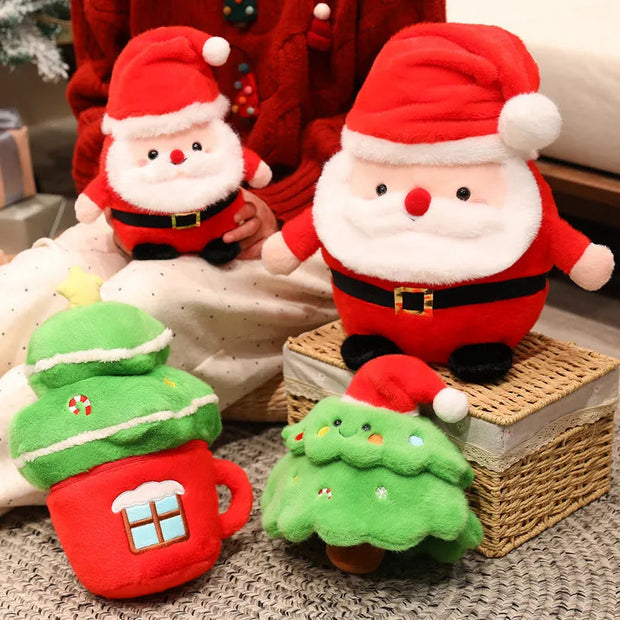 Creative Christmas Series Plush Doll Pillow Christmas Tree House Santa Plush Doll Soft Holiday 1Gift KAEMEX
