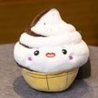 Stuffed Cake Plushie Strawberry Fruit Muffin Shape Plush Toys Cute Face Cream Snack Parsty Decor Party Gift for Birthday KAEMEX