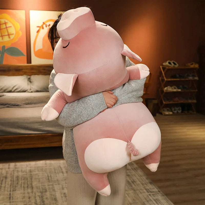 50-100cm Squishy Simulation Pig Stuffed Doll Plush Piggy Toy Animal Soft Plushie Pillow Cushion Comforting Gift KAEMEX