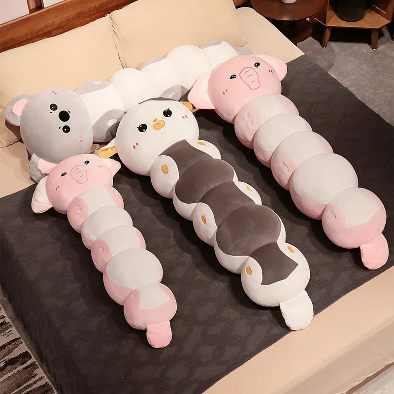 Kawaii Long sleeping Pillow Cat Koala Elephant Plush Toy Doll Pillow Soft Sofa Bed Cushion Cute Girlfriend Birthday Gift KAEMEX